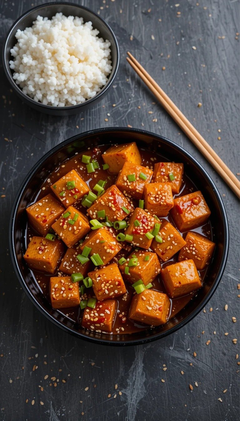 mapo tofu spicy garlic tofu